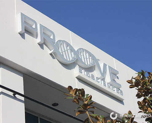 Proove Building Sign by Day
