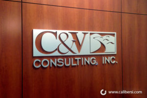 C&V PVC Brush Aluminum sign Orange County - Caliber Signs & Imaging in Irvine Call: 949-748-1070