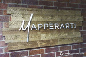 Mapperarti Exterior Brushed Silver Sign in Orange County Newport Beach by Caliber Signs & Imaging - Irvine