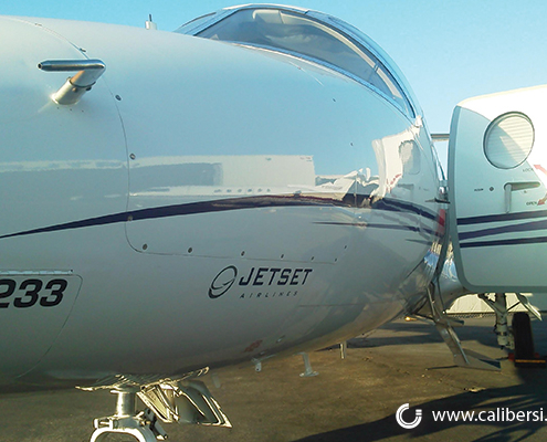 JetSet Airlines Jet cut out lettering orange county by Caliber Signs & Imaging in Irvine - Call 949-748-1070
