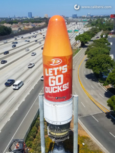 Rocket Wrap Anaheim Ducks Orange County - Caliber Signs & Imaging Irvine - Call 949-748-1070