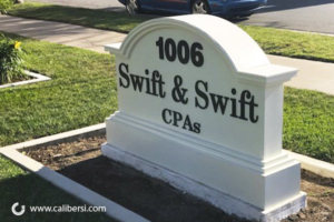 Swift & Swift Aluminum Monument - Orange County by Caliber Signs & Imaging - 949-748-1070