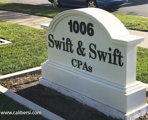 Swift & Swift Aluminum Monument - Orange County by Caliber Signs & Imaging - 949-748-1070