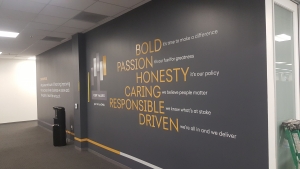Core Value Statement Wall Graphics in Irvine CA