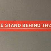 Stand behind the line COVID 19 floor decals