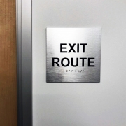Exit Route Sign Irvine CA Caliber Signs and Imaging WEB