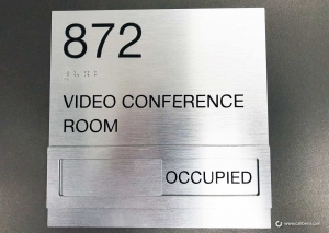 ADA Conference Room Signs with Available and Occupied Slider