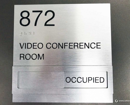 ADA Conference Room Signs with Available and Occupied Slider