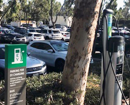 EV Parking Pillar Sign Irvine CA Caliber Signs and Imaging WEB2