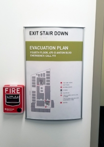Evacuation Sign Exit Stair Down for Stairwell Caliber Signs and Imaging WEB
