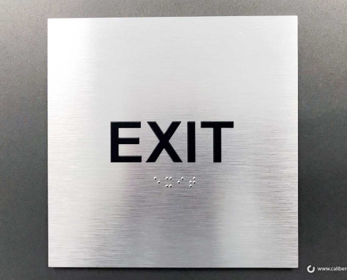Exit ADA and Braille Signs