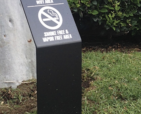 Smoke Free Sign into Ground Irvine CA Caliber Signs and Imaging WEB