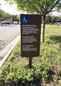 ADA Accessible Parking Signs in Costa Mesa CA