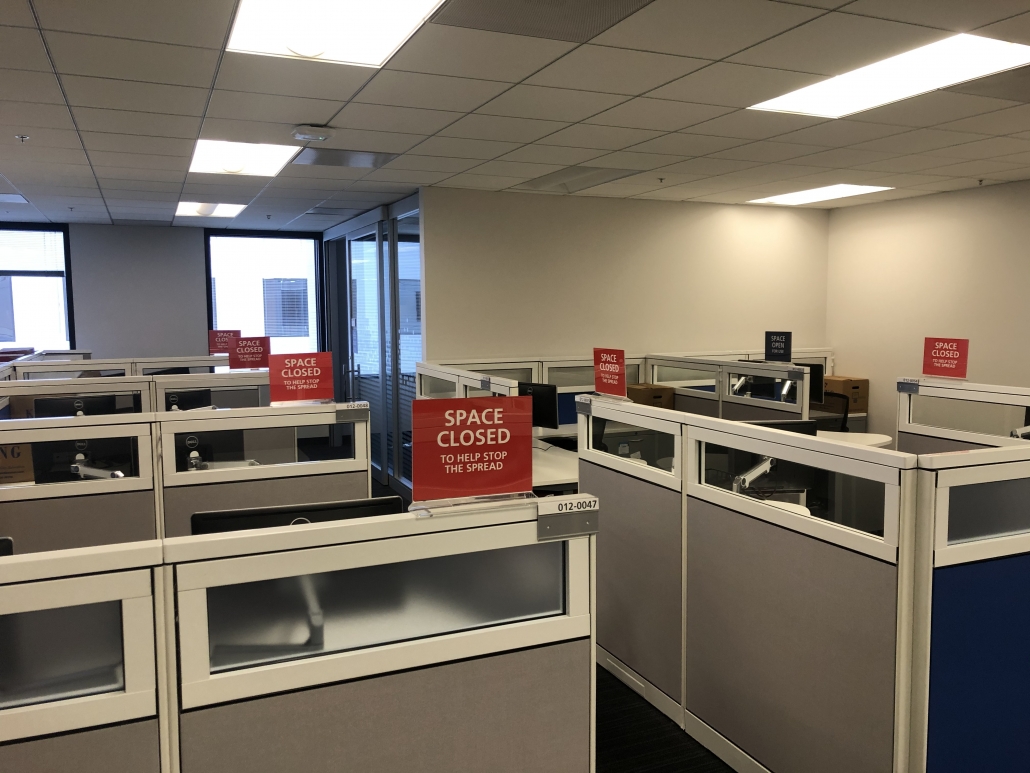 Social Distancing Signs for Cubicles Open or Closed in Orange County CA