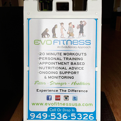 A Frame Sandwich Board Evo Fitness Caliber Signs and Imaging