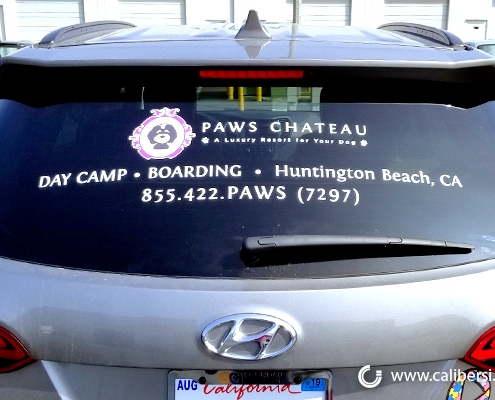 Car Window Graphics Vehicle Signs Paws Chateau Caliber Signs and Imaging