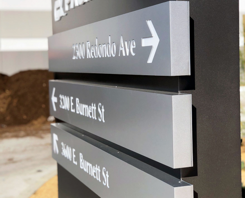 Corporate Monument Directional Sign Pacific Edge Long Beach CA Caliber Signs and Imaging 1