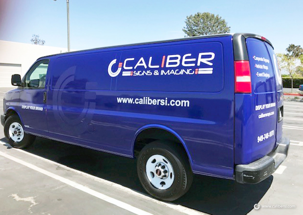 Corporate Vehicle Wrap Van Graphics Irvine CA Caliber Signs and Imaging