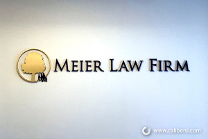 Custom 3D Logo Wall Sign Meier Law Firm Newport Beach CA Caliber Signs and Imaging