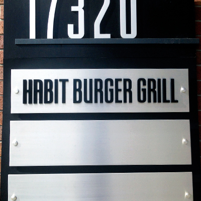 Habit burger grill directory sign