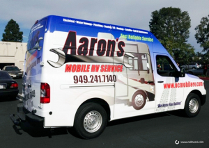 Full Vehicle Wrap Aarons Mobile RV Service Caliber Signs and Imaging