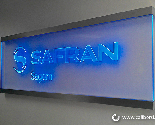 Safran Back Lit Sign by Caliber