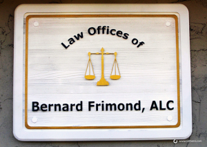 Sandblasted Sign for Attorneys Frimond Law Offices Caliber Signs and Imaging