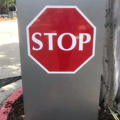 Stop Sign Free Standing Irvine CA Caliber Signs and Imaging 1