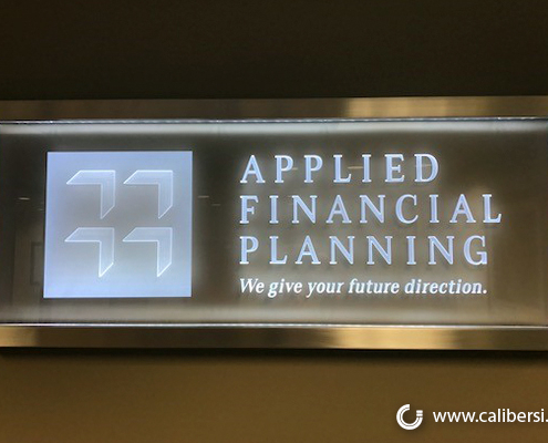 Applied Financial Back Lit Sign