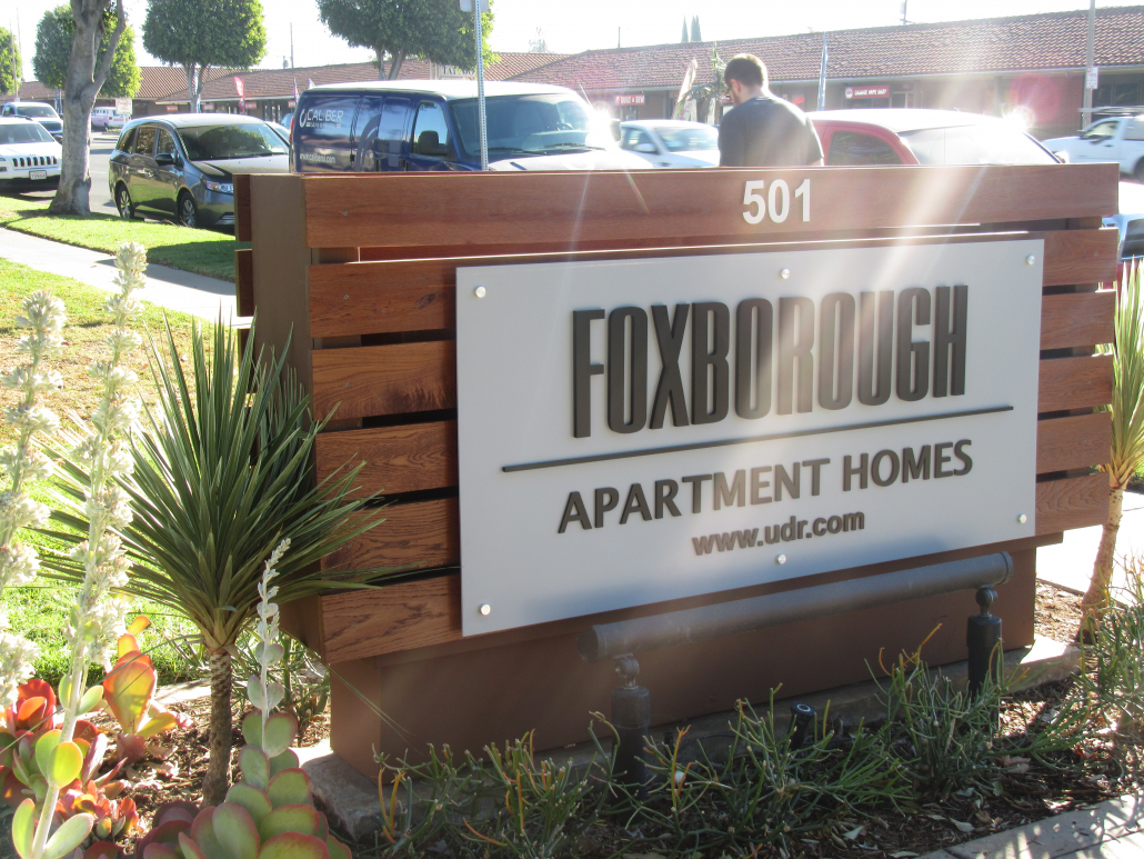 Refurbished Monument Signs for Apartment Complexes in Orange county CA