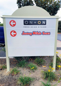 On + on Outdoor Directory Signs