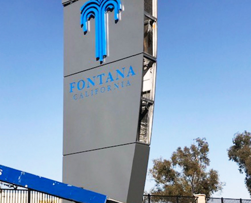 City of Fontana Monument Sign for the Manufacturing Center