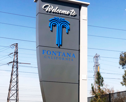 The City of Fontana Gets a New Monument Sign