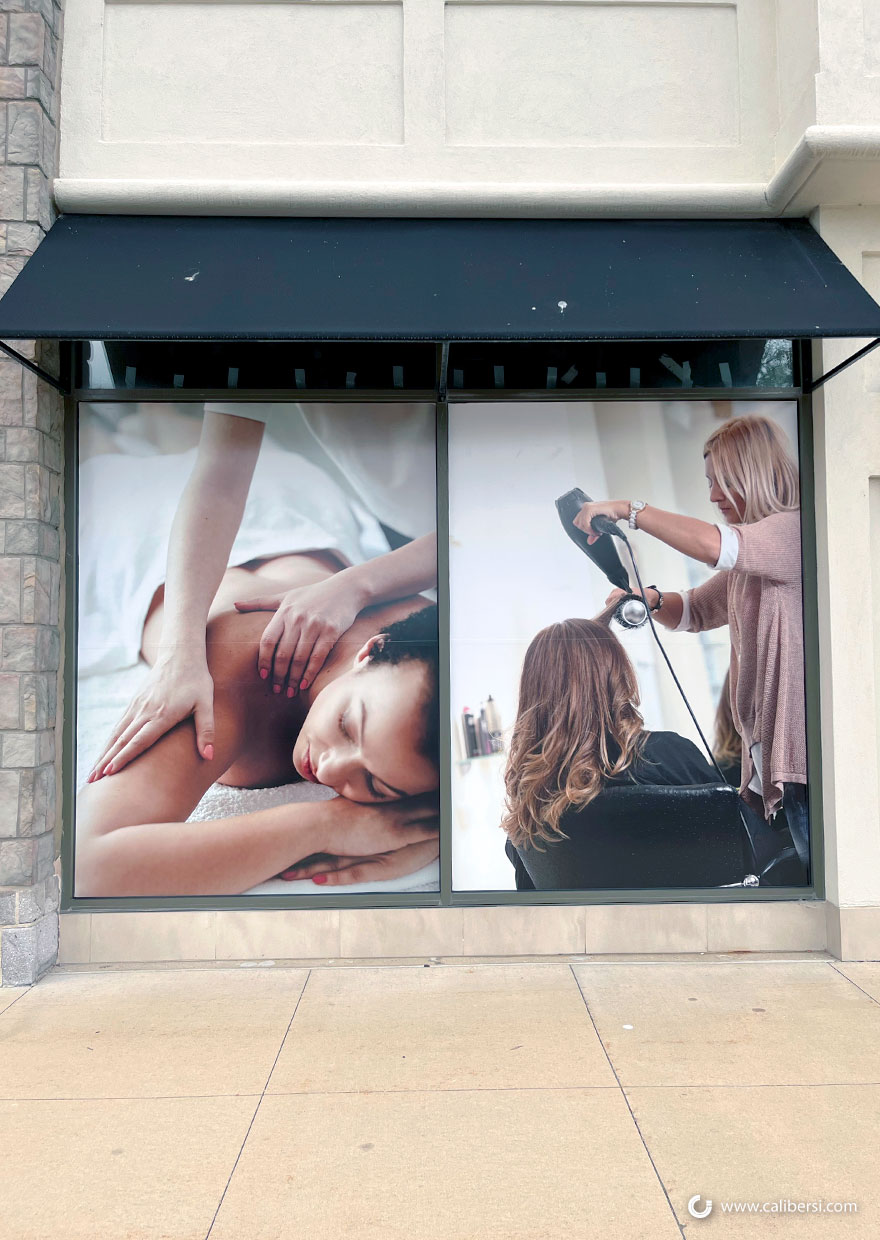 Window cling storefront Newport Beach