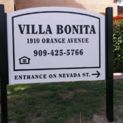 Villa bonita site sign by caliber