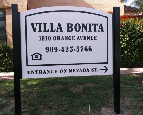 Villa bonita site sign by caliber