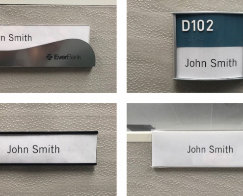 Cubicle sign choices