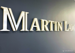 Lobby Signs in Orange County for Martin Law